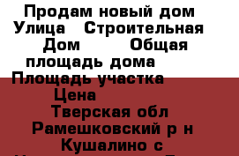 Продам новый дом › Улица ­ Строительная › Дом ­ 16 › Общая площадь дома ­ 180 › Площадь участка ­ 1 887 › Цена ­ 1 400 000 - Тверская обл., Рамешковский р-н, Кушалино с. Недвижимость » Дома, коттеджи, дачи продажа   . Тверская обл.